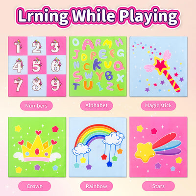 Boîte de mouchoirs en papier avec licorne lettre couleur texture chiffre, jouet d'éveil