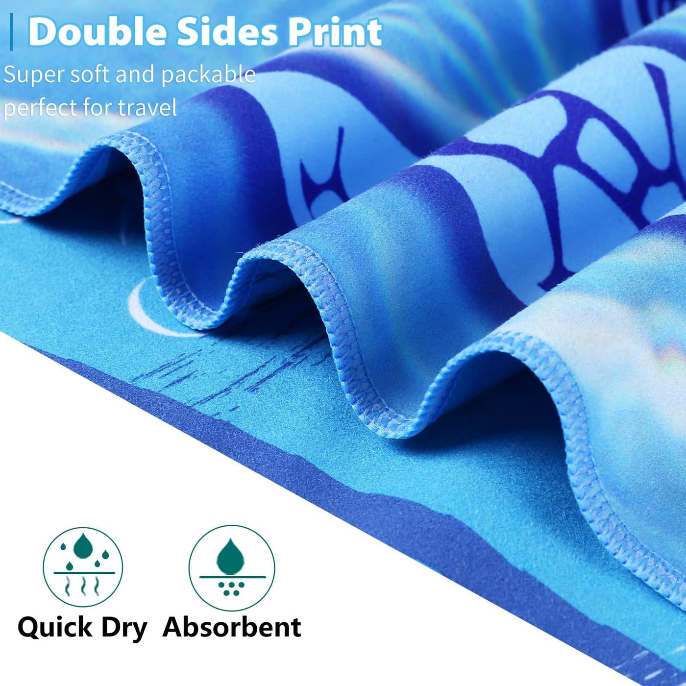 Serviette de plage en microfibre Serviette de bain grand format