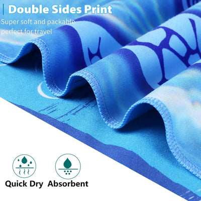 Serviette de plage en microfibre Serviette de bain grand format