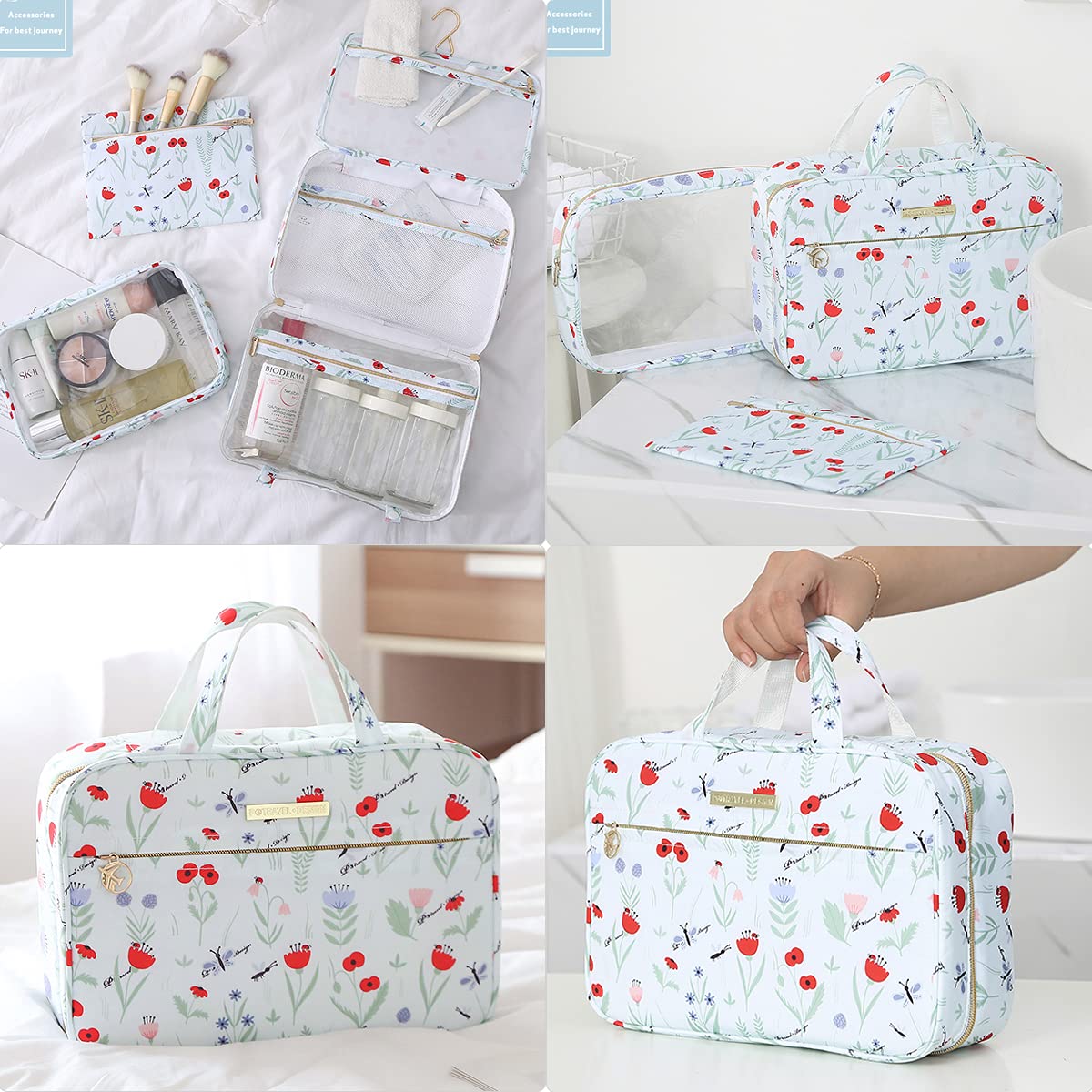 Toiletry bags to hang up Travel toiletry bag Large waterproof cosmetic bag