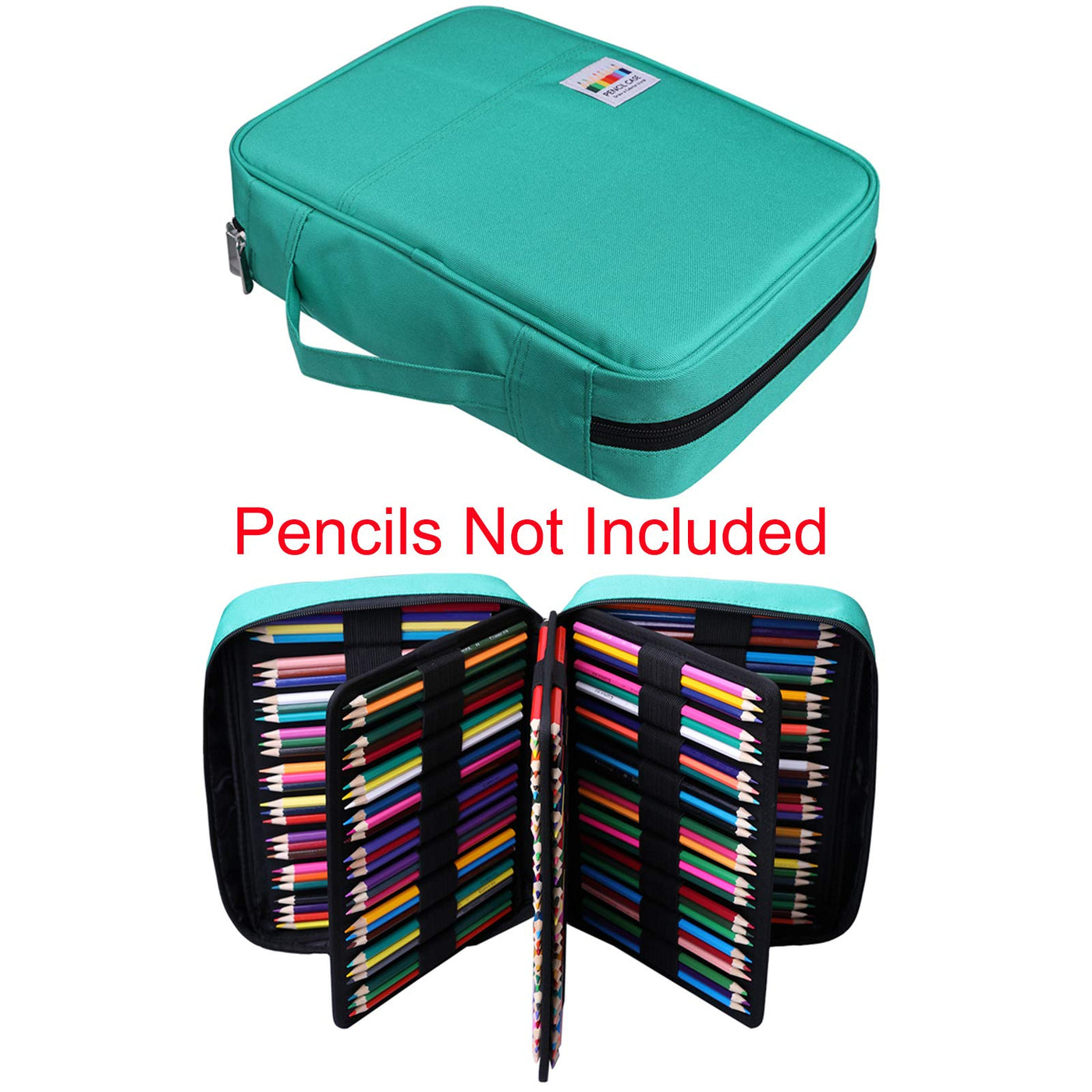 Pencil Case with 220 compartments, Portable Crayon Organizer, Waterproof Pencil Holder Case for Students, Children, Adults, Artists