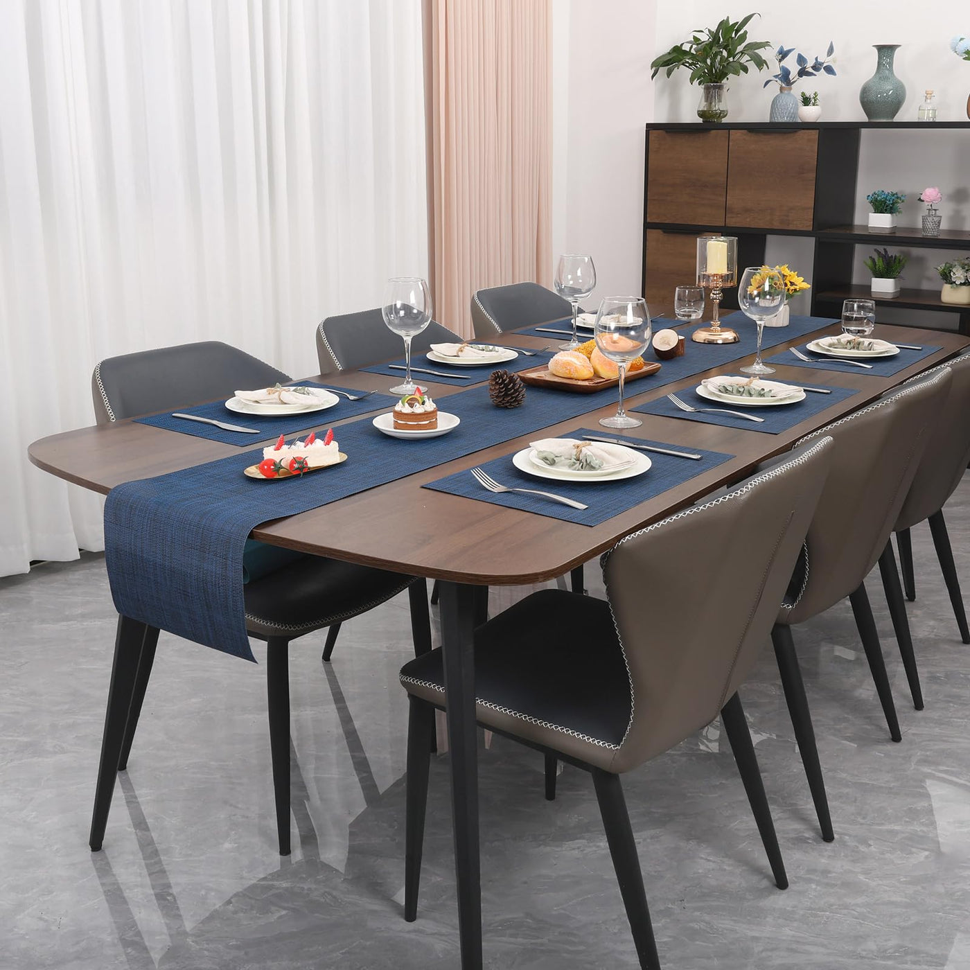 Set de 6 sets de table lavables, sets de table tissés antidérapants résistants à la chaleur