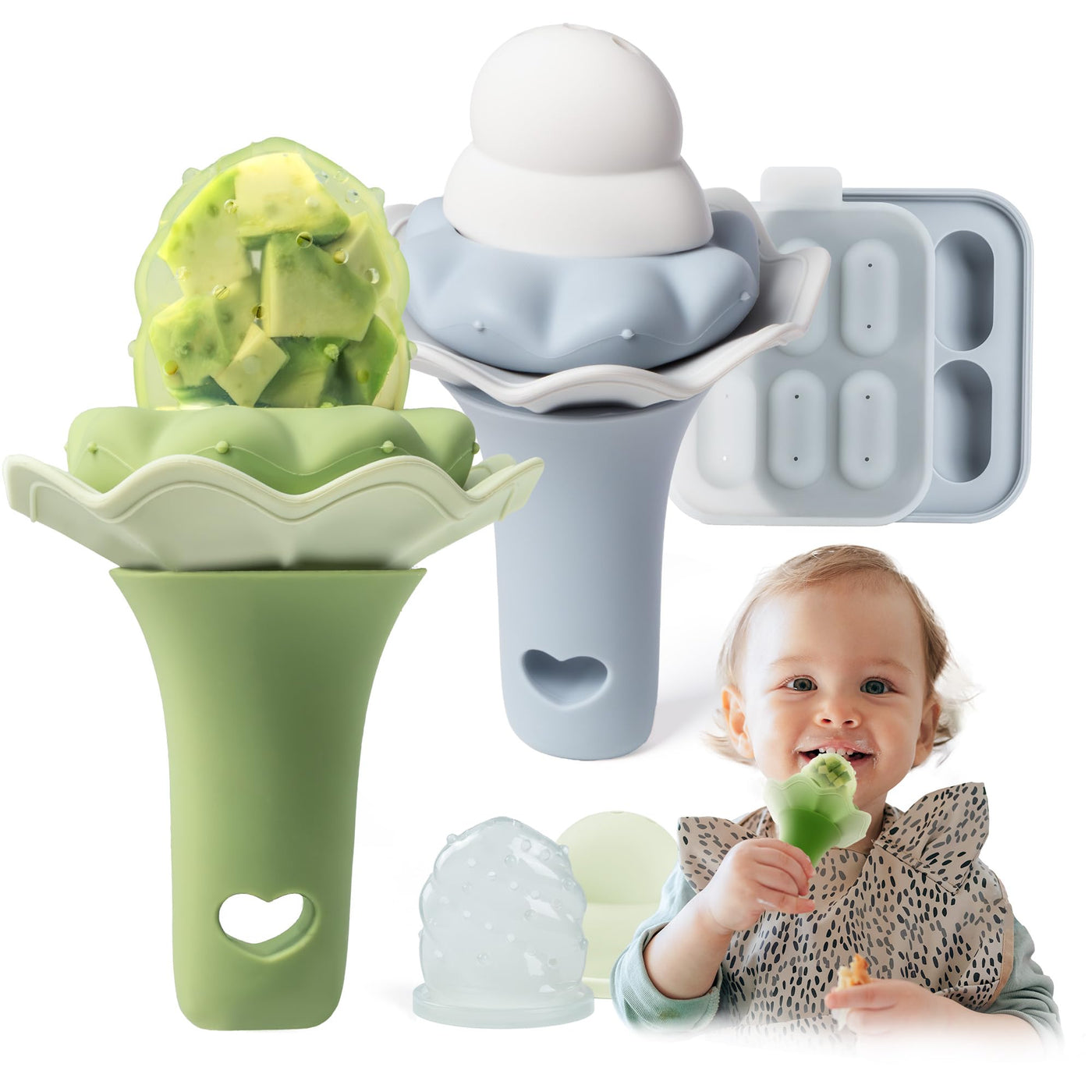 Babysauger mit Gefrierfach + Beißhilfe