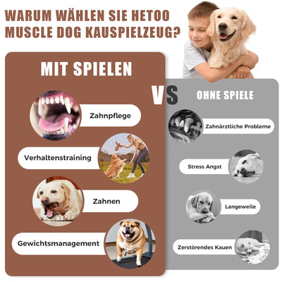 Jouet pour chien pour les mâcheurs agressifs, jouet à mâcher indestructible pour les grands chiens, jouet robuste pour les dents du chien, jouet en nylon nettoyant pour les chiens de taille moyenne et grande (Muscle).