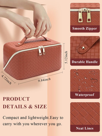 Cosmetic bag Travel bag Toiletry bag : PU leather Make Up