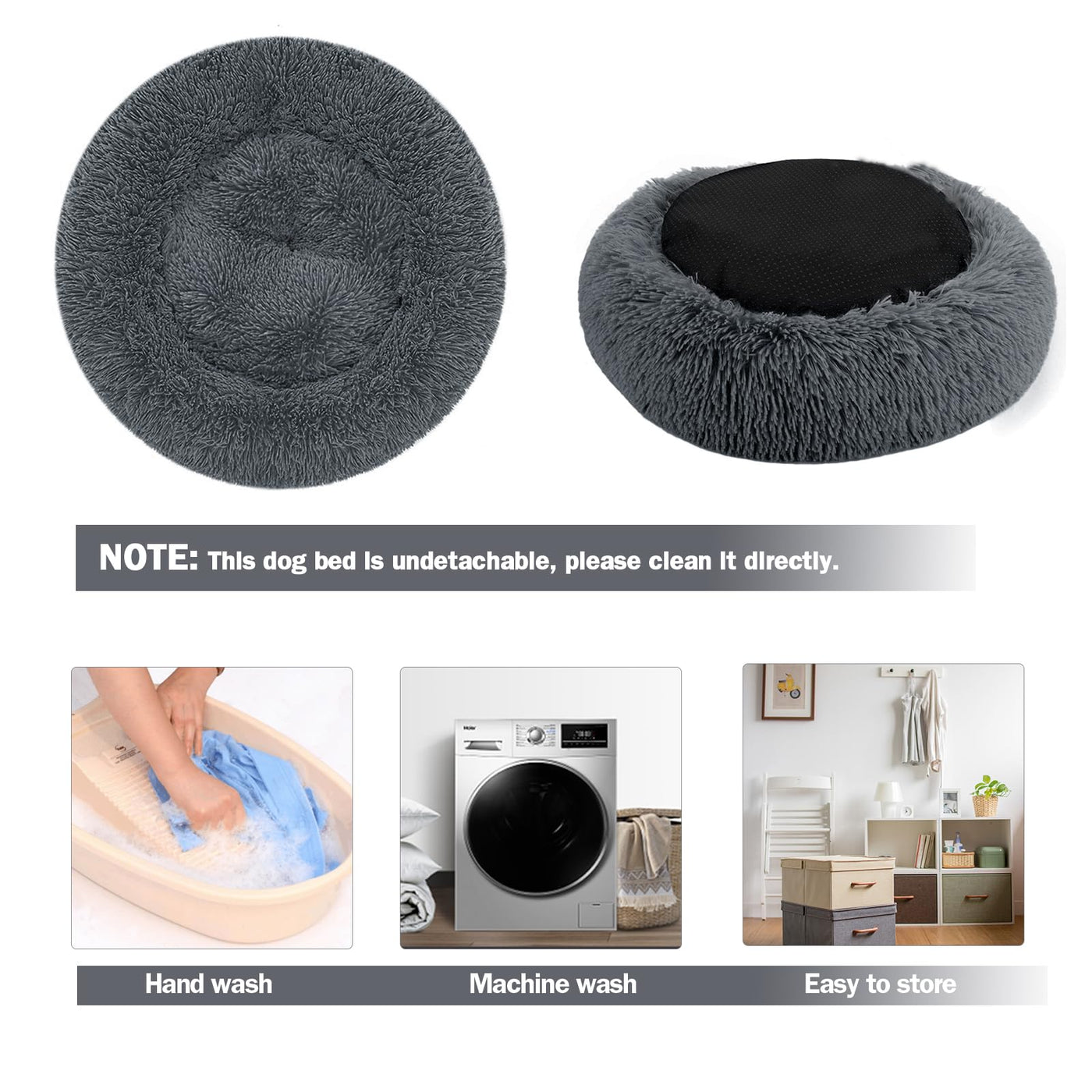 Lit pour chat Lit pour chien Rond et duveteux - Donut Coussin pour chat Coussin pour chat Panier pour chat Lavable