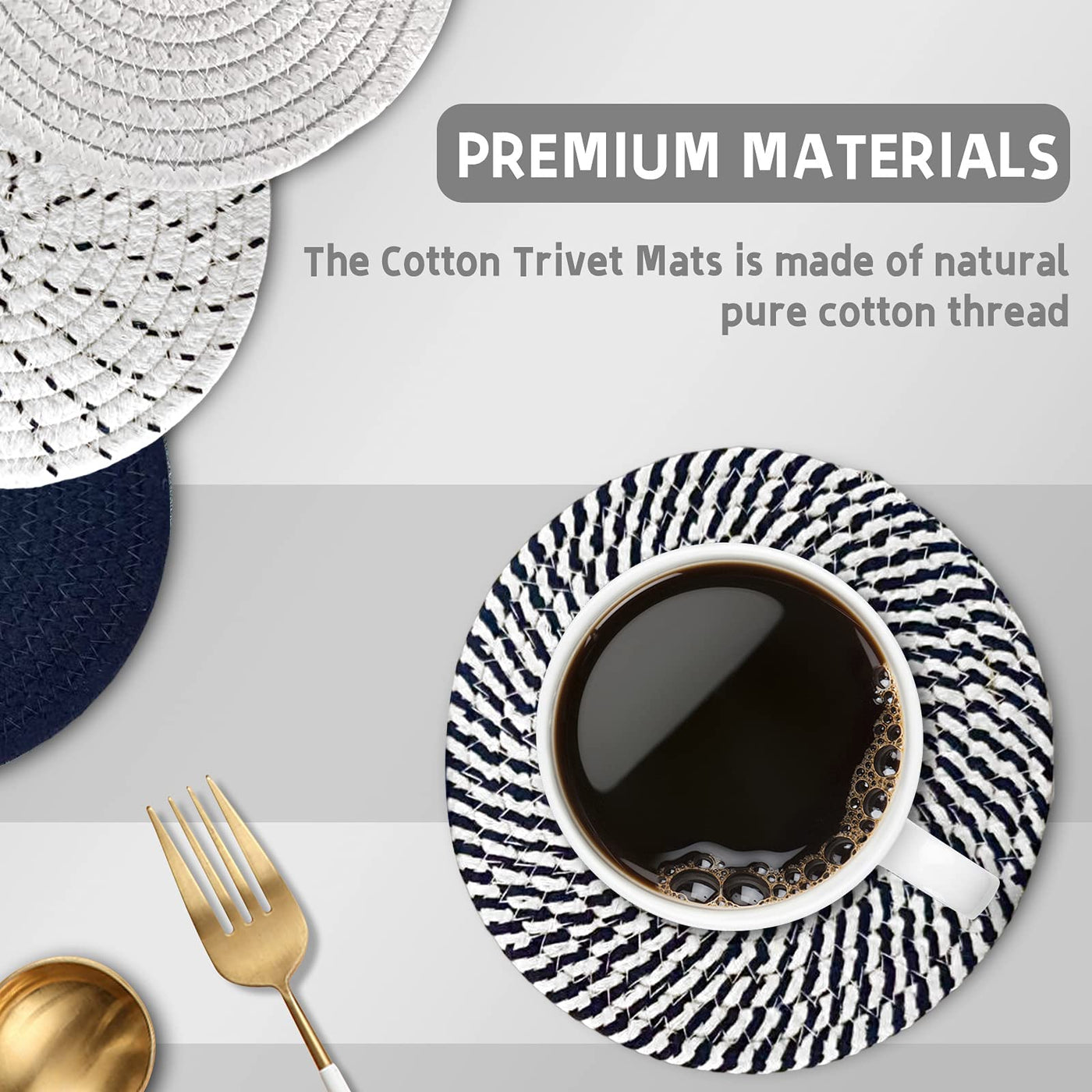 Support de Pot Chaud de Tapis de Tissage de Fil de Coton