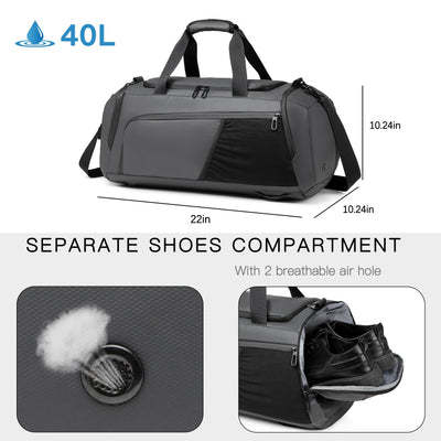 Sports bags with shoe compartment