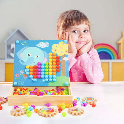 Jeu d'éveil pour les enfants |jouet éducatif à clous en forme de champignon