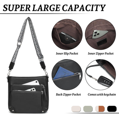 Sac à bandoulière Sac à main moyen Sac à bandoulière en cuir PU Sac à bandoulière Sac à bandoulière