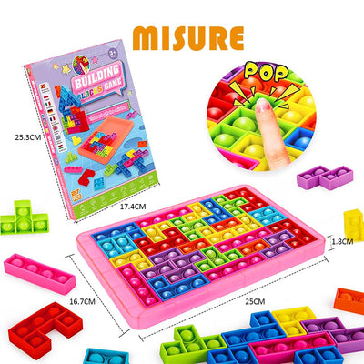 Puzzle Tetris Pop It game Plopper toy Pop Up toy Popit Anti Stress