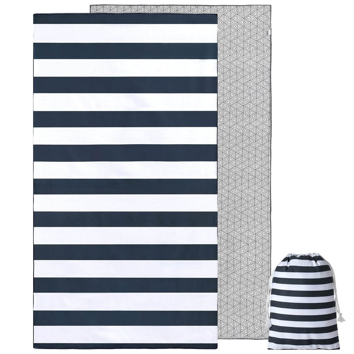 Serviette de plage en microfibre avec sac