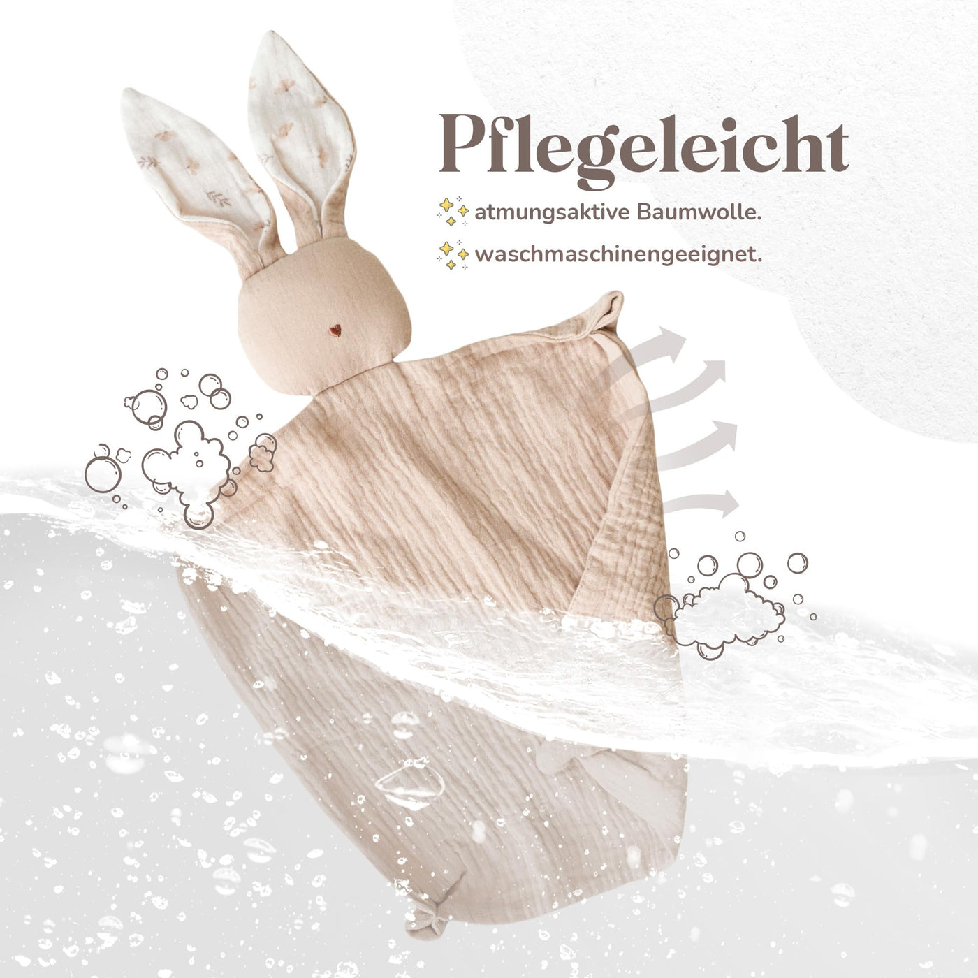 Doudou lapin pour bébé - Doudou en mousseline de soie comme cadeau de naissance /doudou bébé/ doudou bébé