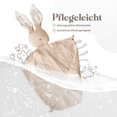 Doudou lapin pour bébé - Doudou en mousseline de soie comme cadeau de naissance /doudou bébé/ doudou bébé