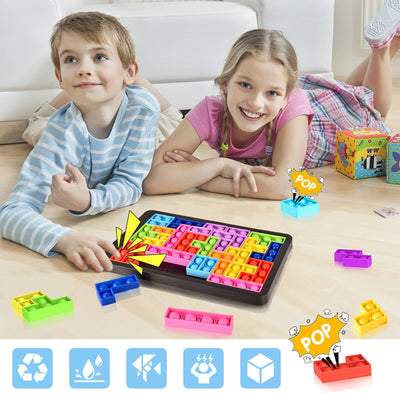 Tetris Silikon Puzzle Brettspiel, Zappelphilipp Stressabbau Spielzeug Spiele