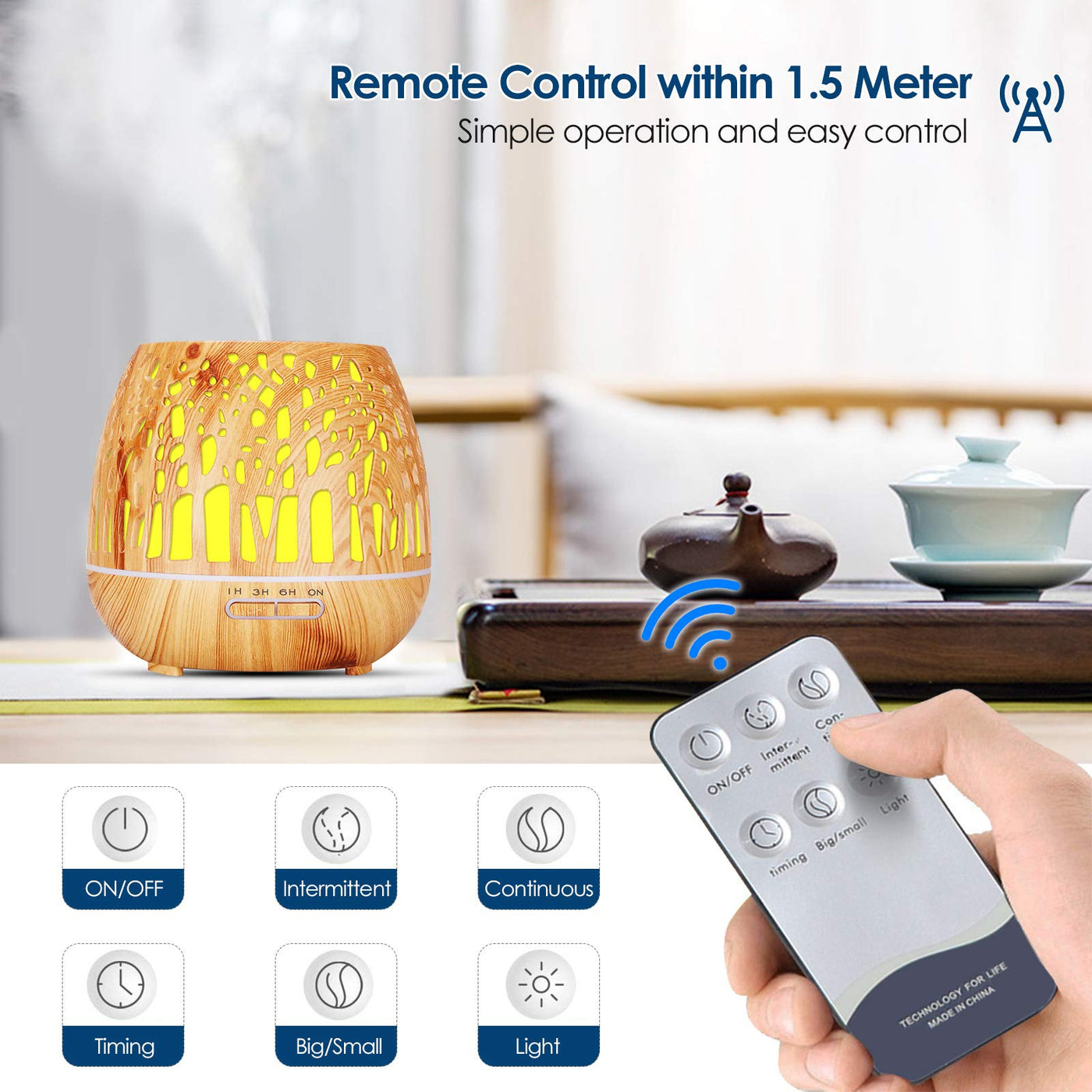 Aroma Diffuser , Ultrasonic Room Diffuser Wood