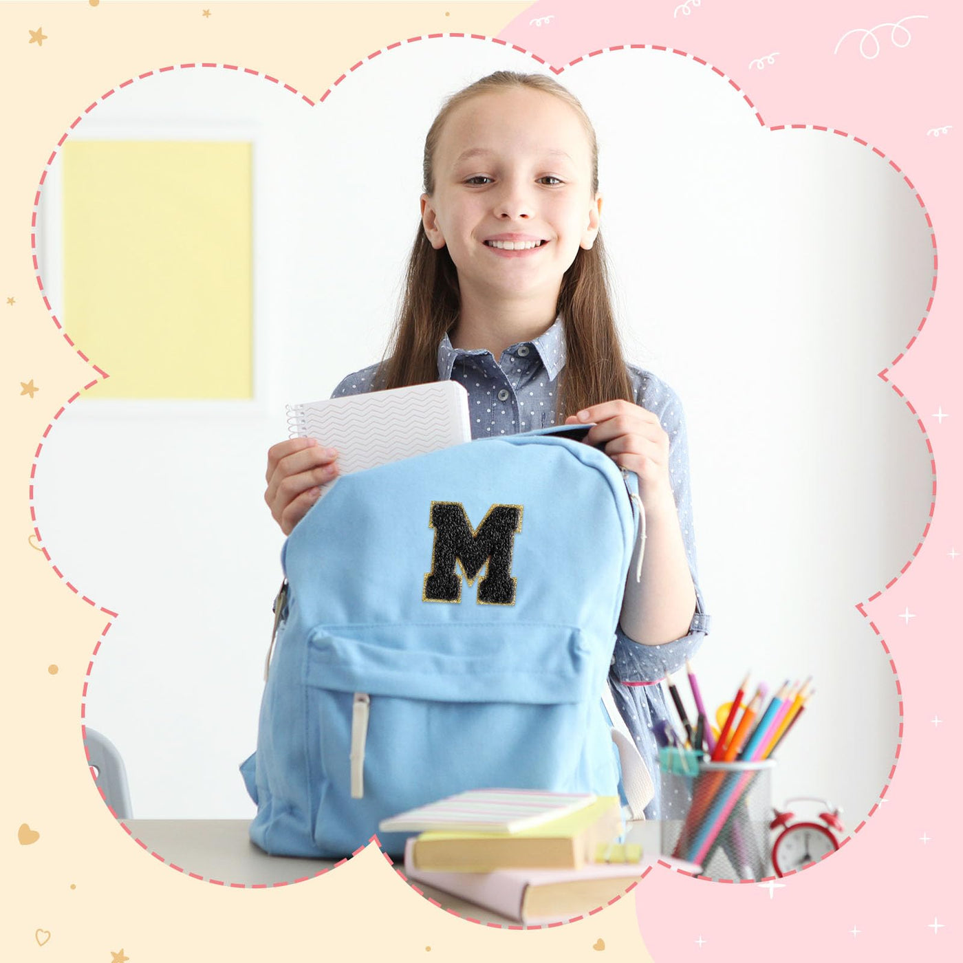 Self-adhesive Chenille Letter Patches, for Ironing On Clothes, fabric, shoes, bags