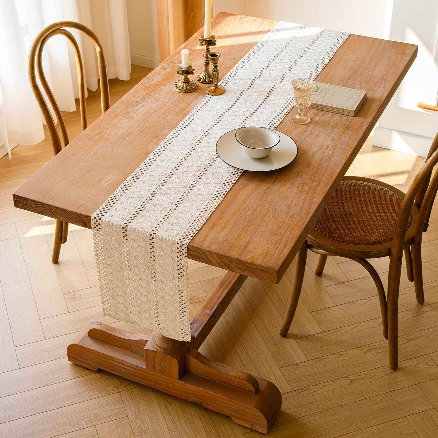 Chemin de Table Boho Macramé