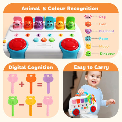 Musik-Babyspielzeug mit Licht & Ton Schlüsseltier 