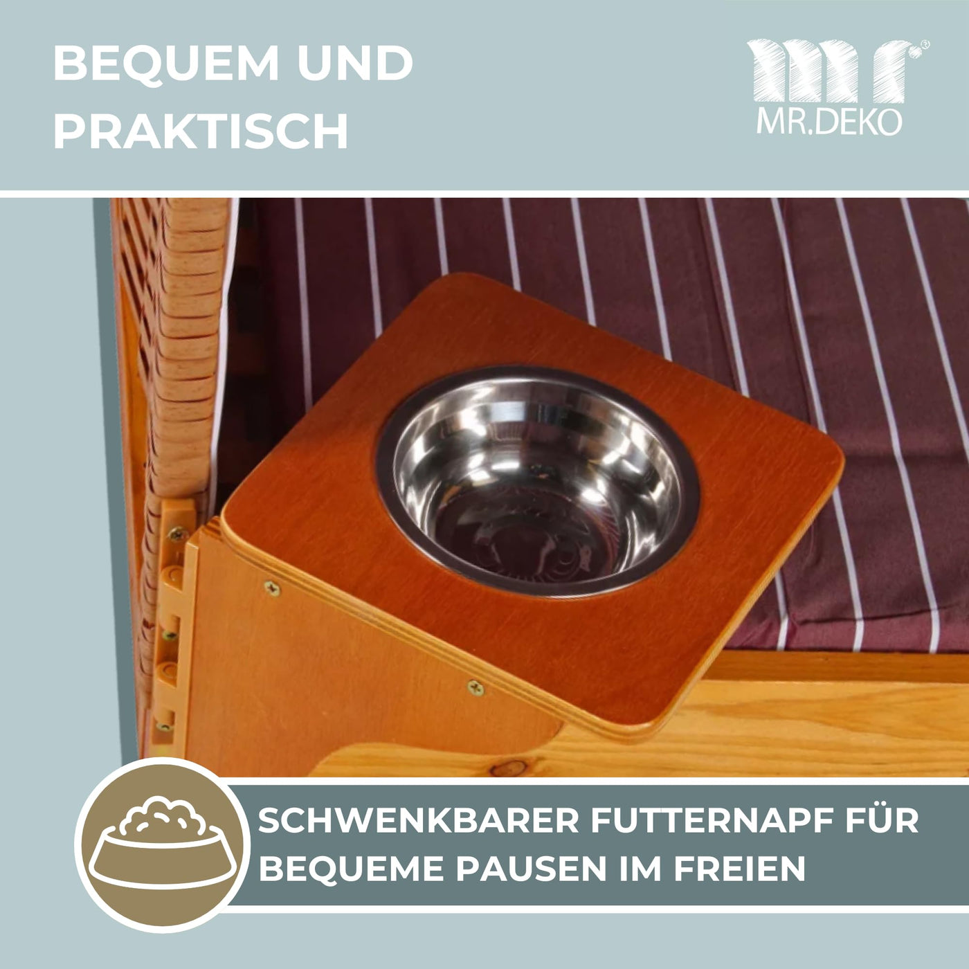 chaise de plage pour chien, osier PE avec housse de protection pour jardin, patio, salon, panier de plage, panier pour chien