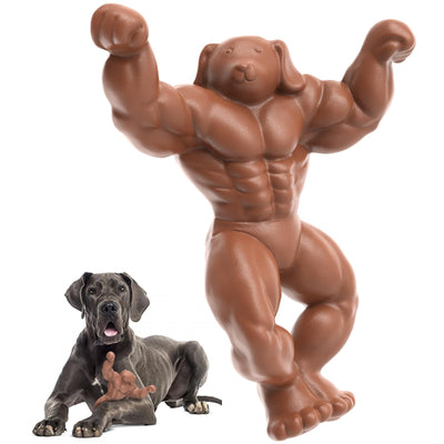Jouet pour chien pour les mâcheurs agressifs, jouet à mâcher indestructible pour les grands chiens, jouet robuste pour les dents du chien, jouet en nylon nettoyant pour les chiens de taille moyenne et grande (Muscle).