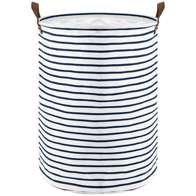 Paniers à Linge de Rangement Ronds Pliables, Coton