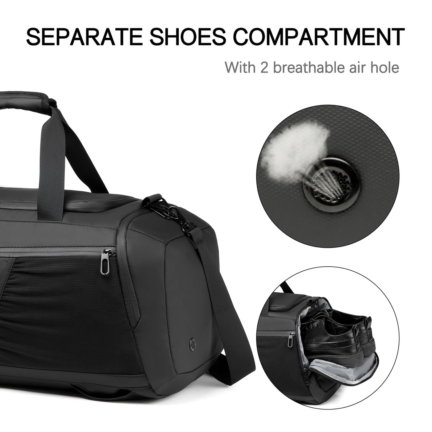 Sports bags with shoe compartment