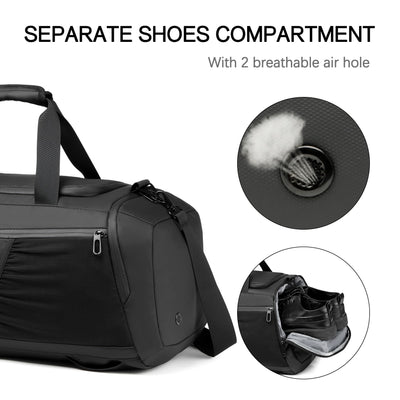 Sports bags with shoe compartment