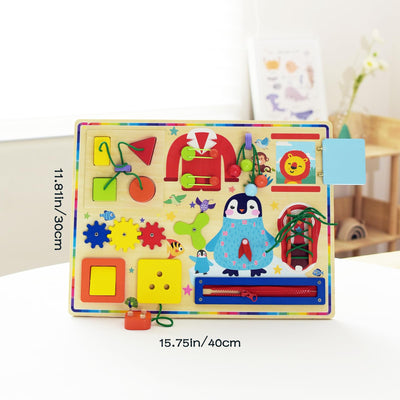 Tableau d'activités pour les enfants de 1 à 3 ans - Tableau sensoriel, jouet de voyage idéal et cadeau avec 11 activités, jouet d'apprentissage pour les enfants, pour l'autisme