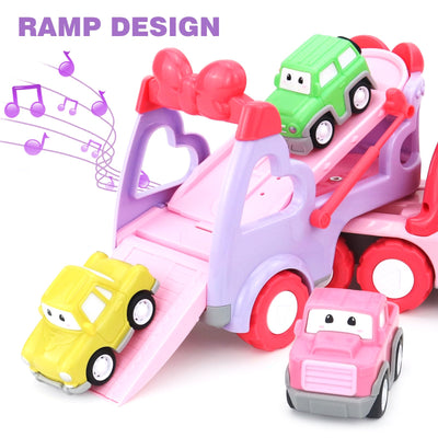 Car toy 5 in 1 truck toy for toddler, lights and music