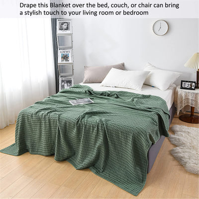 Bedspread cotton waffle pique cuddly blanket