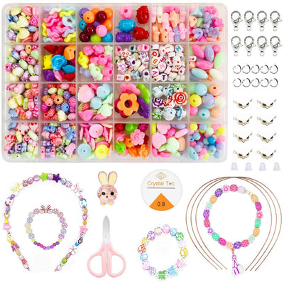 Beads for threading children, jewelry DIY stringing set bracelets necklaces