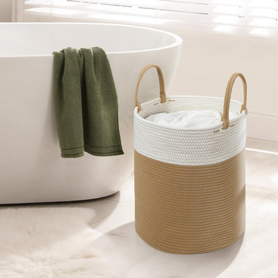 Panier à linge en coton Tissé