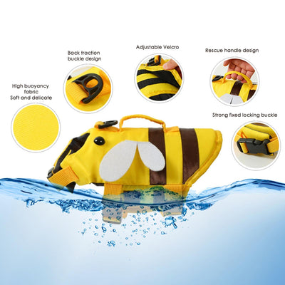 Gilet de sauvetage pour Chien, Gilet de sauvetage pour Chiens, Léger et sans danger pour les sports nautiques, Gilet de sauvetage pour chien avec Poignée, Gilet de sauvetage pour animaux de compagnie, Gilet de sauvetage pour chien à haute flottabilité
