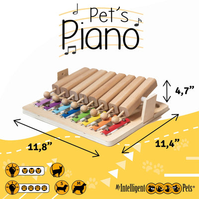 Piano - Jouet interactif en bois pour chien Jouet intelligent pour chiens et chats Jouet distributeur de friandises