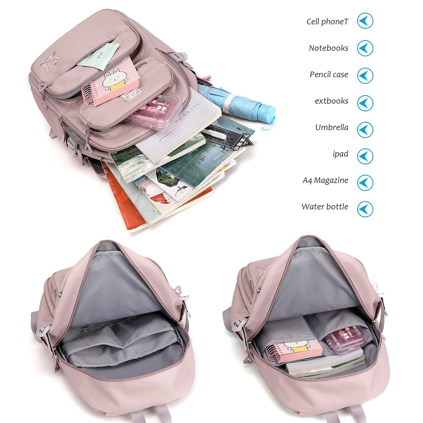 School backpack teen school bag waterproof backpack school many compartments laptop compartment