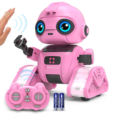 Jouet Robot pour Enfants - Rechargeable, Yeux LED et Musique, Robot RC avec Capteur de Geste