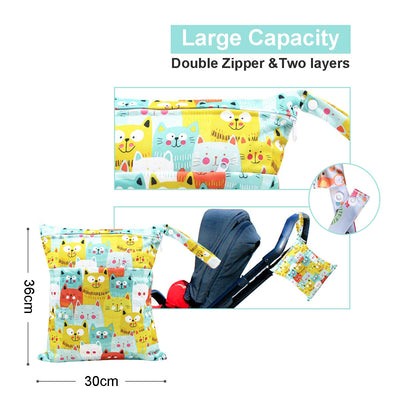 Sac humide, sac à couches 3 Pièces, Sac Organisateur Lavable