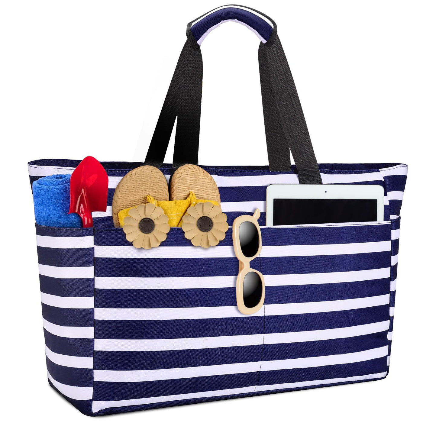 Grand sac de plage avec fermeture éclair