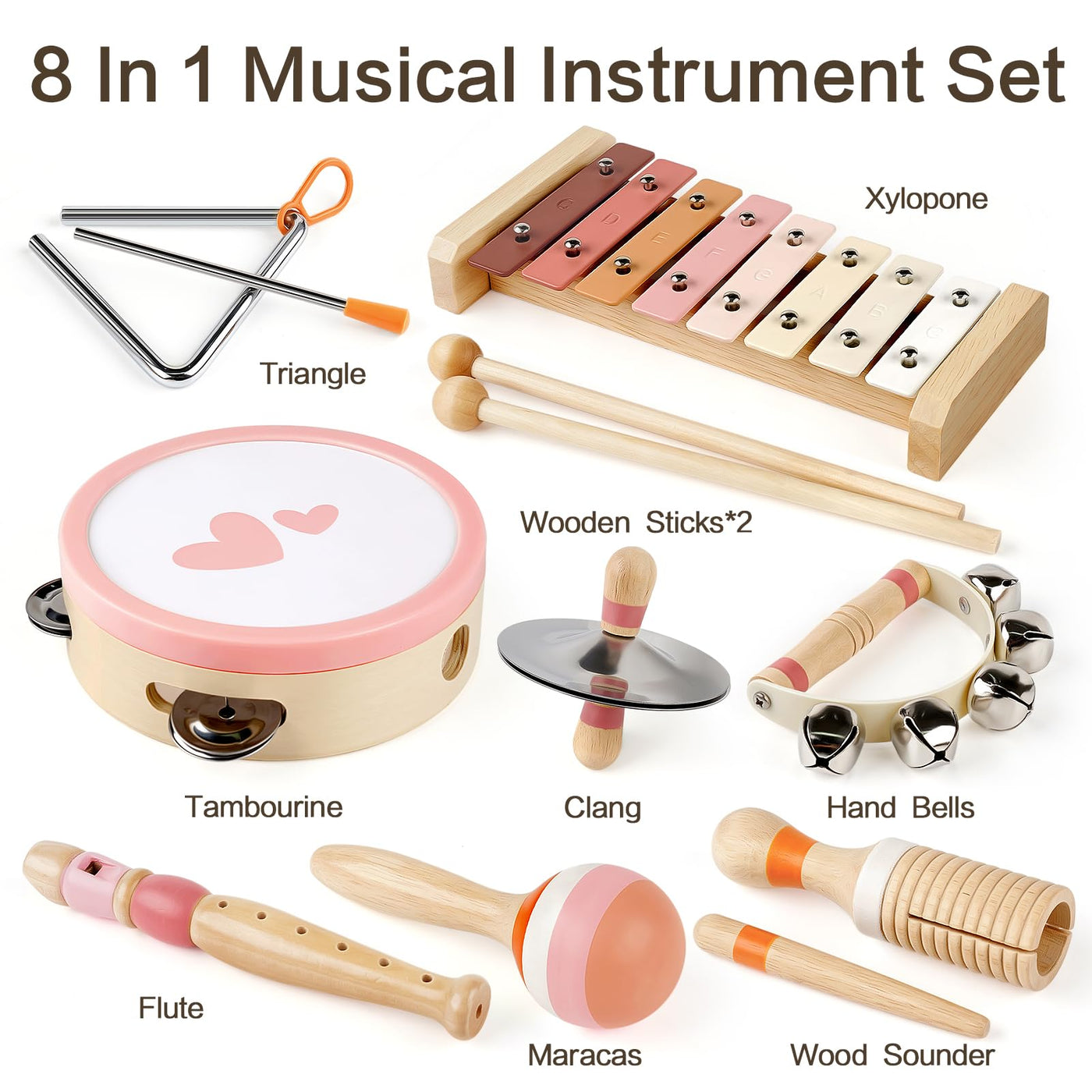 Instruments de musique enfants xylophone tambour tambours jouets d'enfants