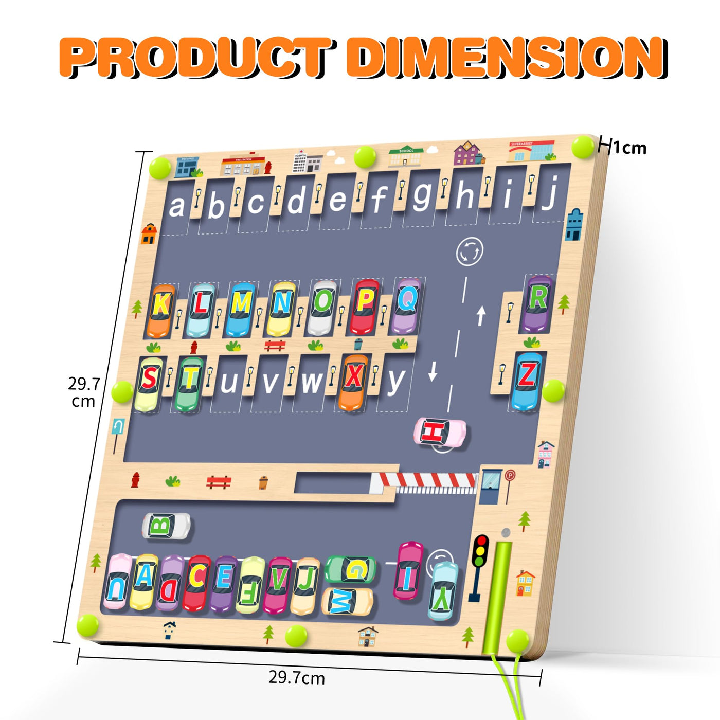 Jeu magnétique jeu de labyrinthe en bois jouet pour enfants jouet d'apprentissage de l'alphabet jouet de motricité