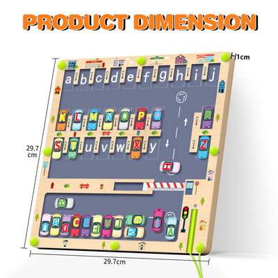 Jeu magnétique jeu de labyrinthe en bois jouet pour enfants jouet d'apprentissage de l'alphabet jouet de motricité