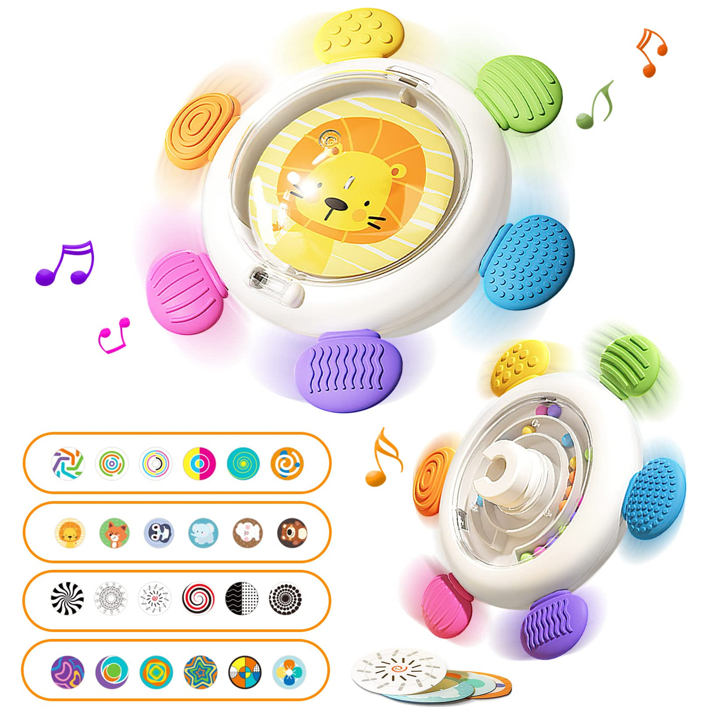 Saugnapf Spielzeug Baby 3 Stück sensorische Spinner Spielzeug für Baby Spinnerei Spielzeug