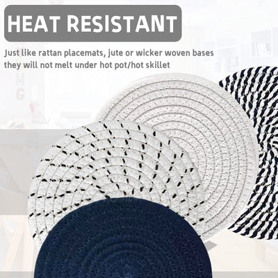 Support de Pot Chaud de Tapis de Tissage de Fil de Coton