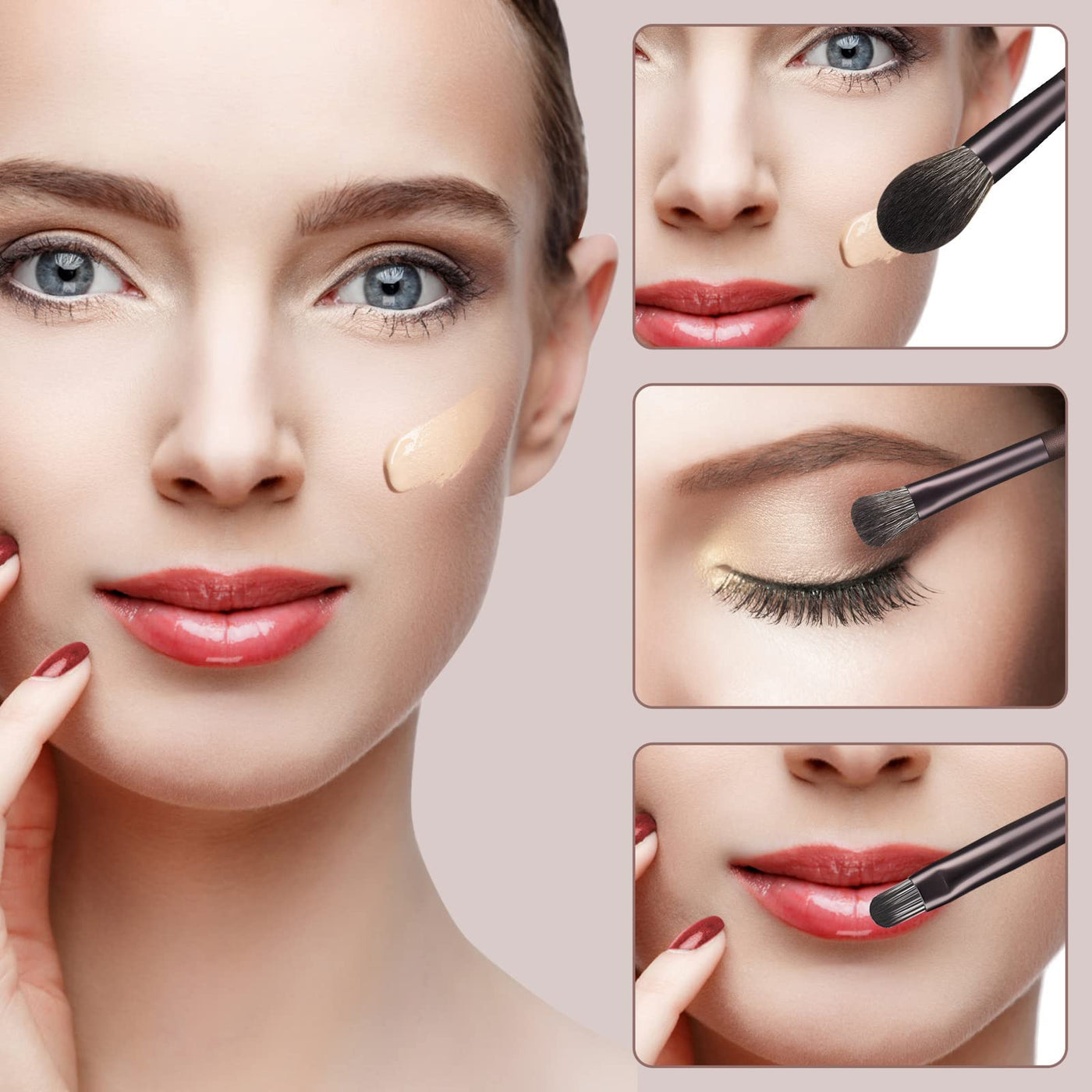 Ensemble de Pinceaux de Maquillage 12 Pièces Premium