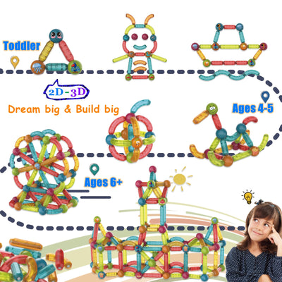 Blocs de construction magnétiques jeu de construction 3D créatif pour enfants