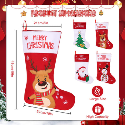 Bas de Noël, paquet de 4