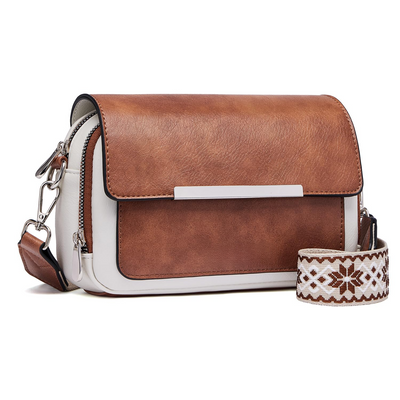 Handy Umhängetasche, Vegan Leder Crossbody Bag Umhängetasche mit verstellbarem abnehmbarem breitem Riemen