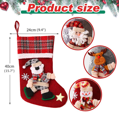 Santa stocking set of 4 large Santa stockings to fill Christmas stocking gift bag Christmas tree