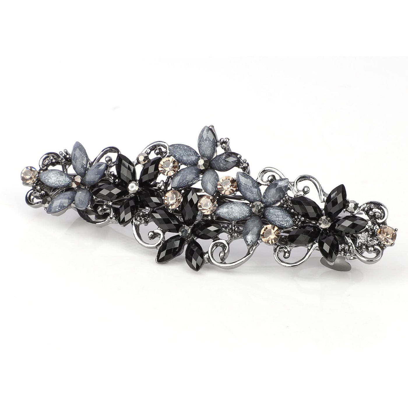 3 pieces Elegant barrettes Exquisite flower crystal barrettes Vintage